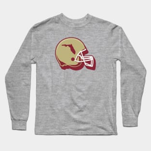 Florida State Outline Football Helmet Long Sleeve T-Shirt